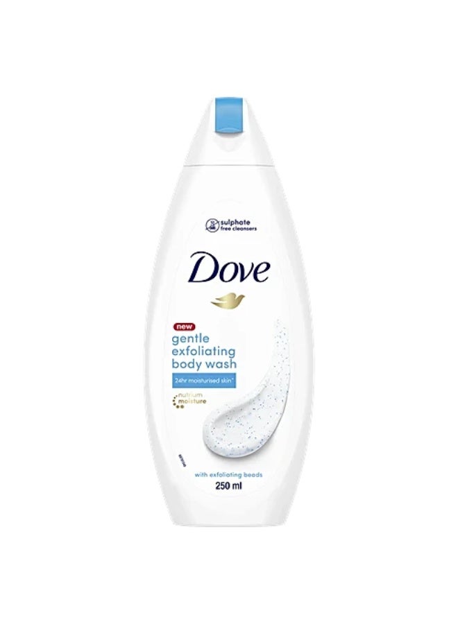 Dove Refreshing Body Wash, With Refreshing Cucumber And Green Tea Scent, Dove Exfoliating Bodywash, For All Skin Type, Smoother Skin, 250 ml - Image 2